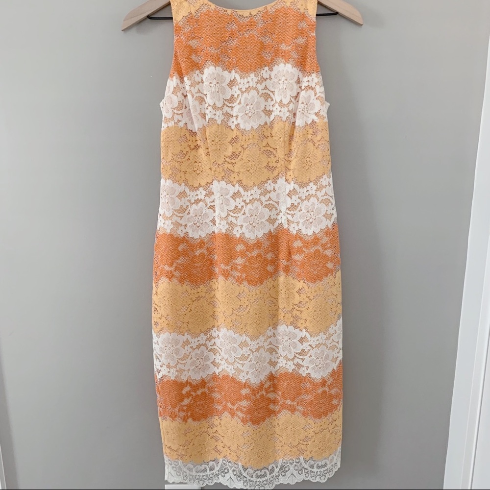 orange tones lace summer dress